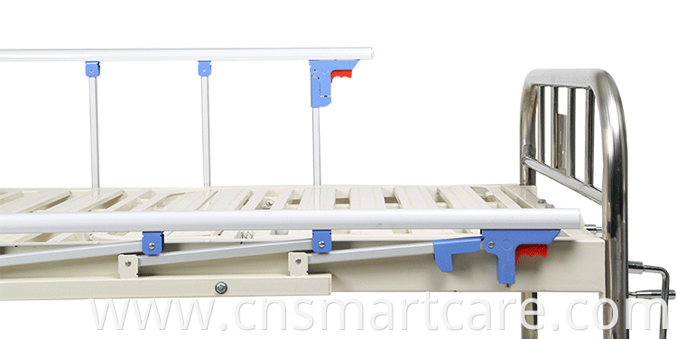 Disabled Nursing Manual Adjustable Metal Home Care Bed With Toilet